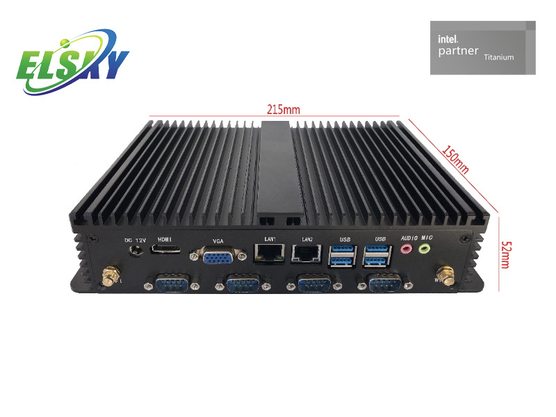 Robuster Mini-Industrie-PC mit 6 COM-Ports