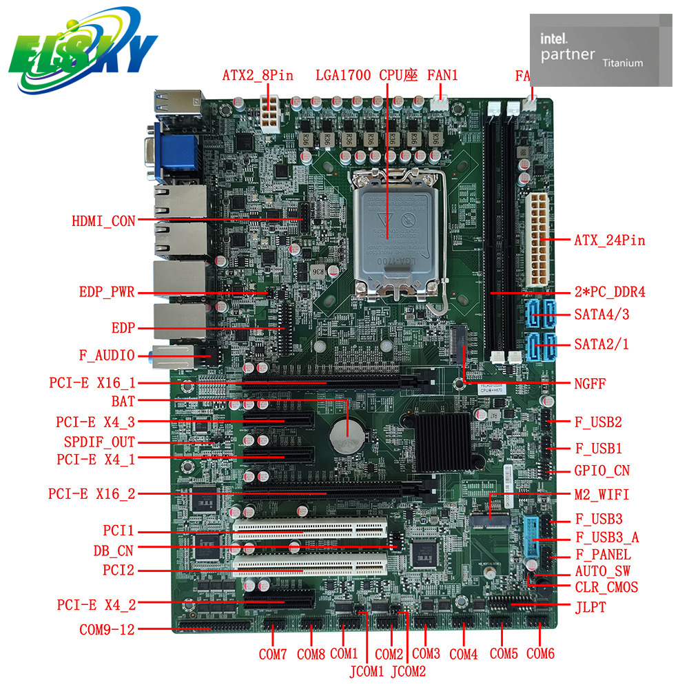 Placa base de alto rendimiento para estaciones de trabajo, automatizaci&oacute;n industrial, control industrial y terminal de computaci&oacute;n con IA