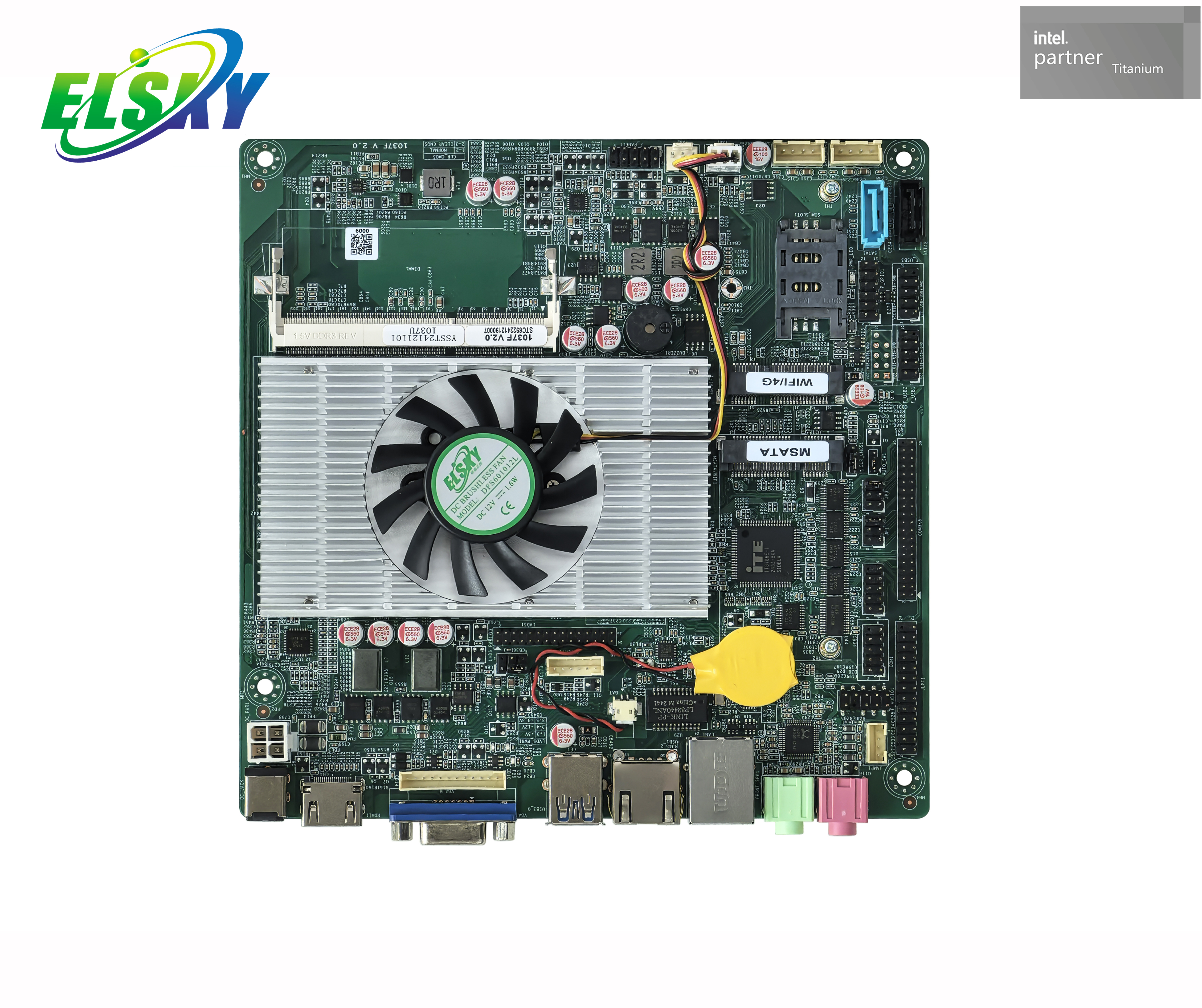 Placa base de menor consumo de energ&iacute;a 1037F compatible con win7 XP