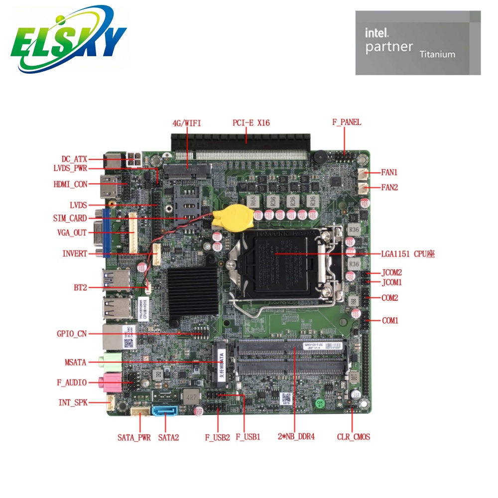 독립 CPU Lga Mini-itx 마더보드 1151 소켓 8/9세대 CPU 2*DDR4 M.2 PCIE X16 H310 VGA 데스크탑 12/19V