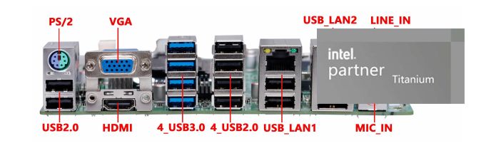 Intel Motherboard mit Intel CPU LGA 1151 6./7./8./9. I3 I5 I7 2*RJ45-LAN 12*COM Ports DDR4 64GB