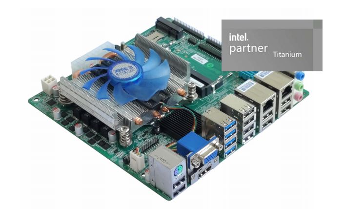 Carte m&egrave;re Intel avec processeur Intel LGA 1151 6e/7e/8e/9e I3 I5 I7 2 * RJ45-LAN 12 * Ports COM DDR4 64 Go