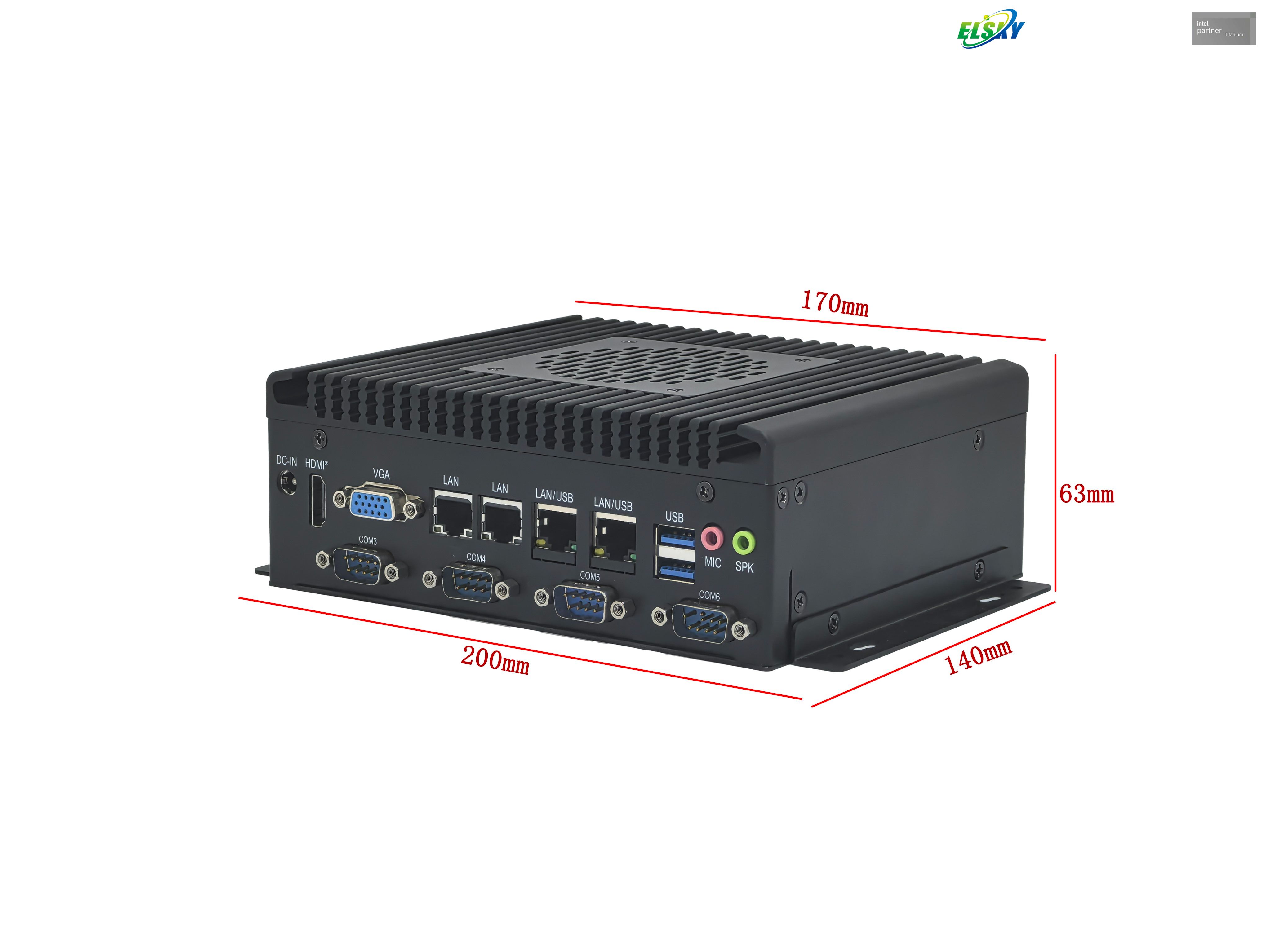 PC industrial SPC413F de 4 pulgadas con ventilador 4.&ordm; a 13.&ordm; para un buen rendimiento opcional de estructura peque&ntilde;a