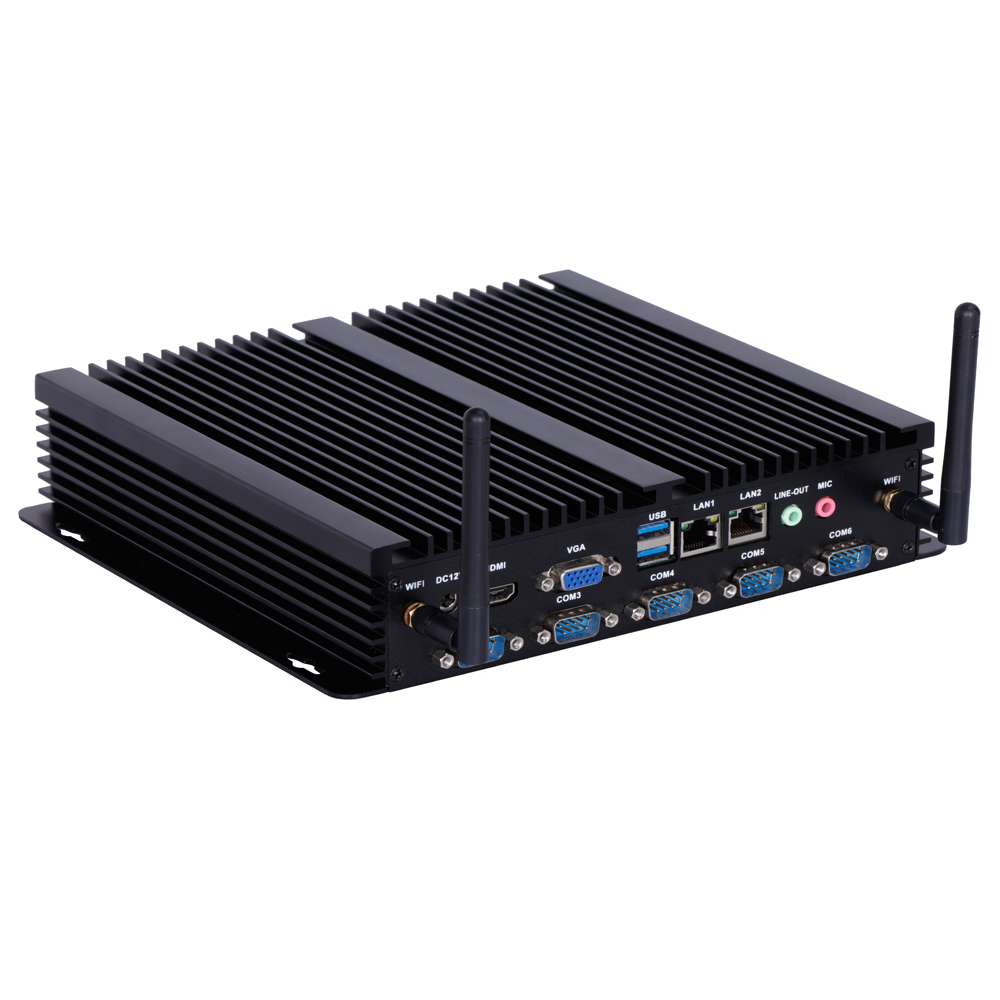 산업용 컴퓨터 Pc I3-6100U/i5-6200U/i7-6500U 2*SO-DDR3L/1600/1866 최대 16GB HD-MI VGA LVDS 2*SATA3.0/1*MSATA3.0/1000M Lan