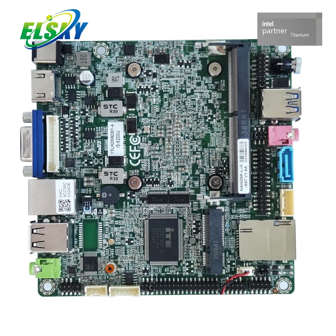 Placa industrial de fonte de alimenta&ccedil;&atilde;o de ampla tens&atilde;o DC 6&ordf; gera&ccedil;&atilde;o 4K HDMI M.2 SATA 12-19V DC