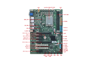 Carte m&egrave;re industrielle prenant en charge In-tel Core 12/13/14e g&eacute;n&eacute;ration, LGA1700 Core i3, i5, i7, i9, CPU ind&eacute;pendant, 2 x PCI, 1 x PCIE X16, 4K, 8K