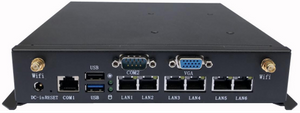 Firewall Mini Pc J1900 Fanless RJ45 1000M 6lan ou Bypass, Software PfSense, Firewall