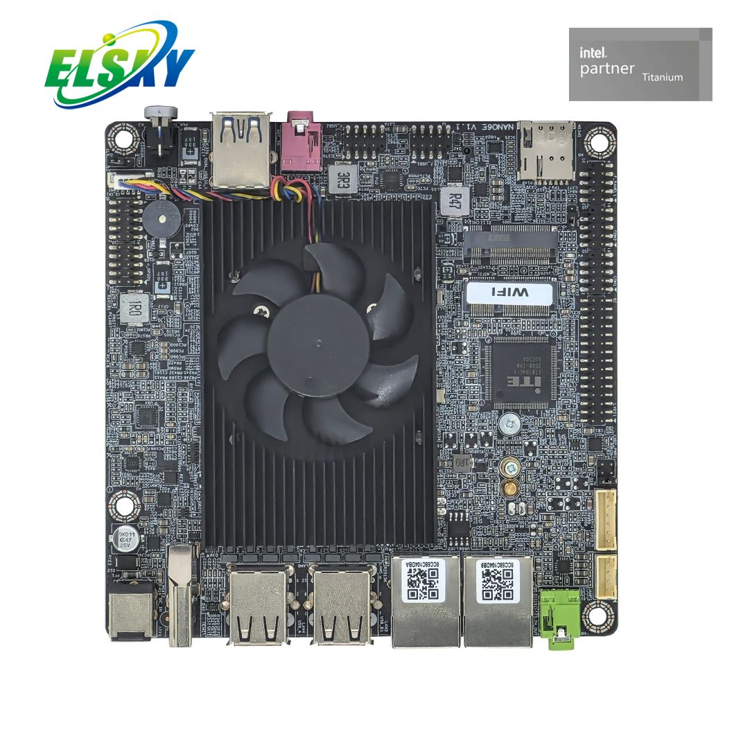 Carte industrielle J6412 Quad-Core NANO-ITX 4x 2,5GbE 4K HDMI M.2 SSD 12V/19V