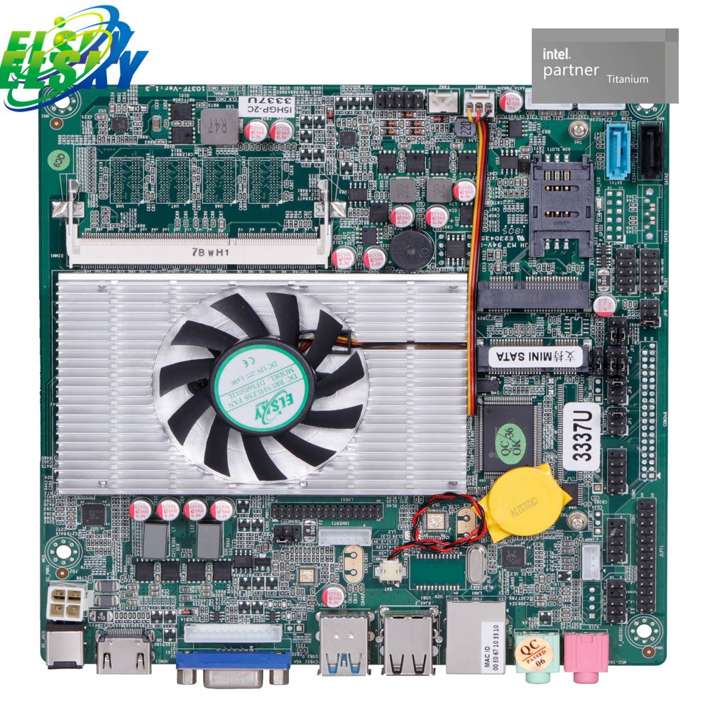 Placa-m&atilde;e industrial X86 barata com CPU Intel 3&ordf; gera&ccedil;&atilde;o I3 I5 I7 para HDMI VGA Display WiFi Bluetooth
