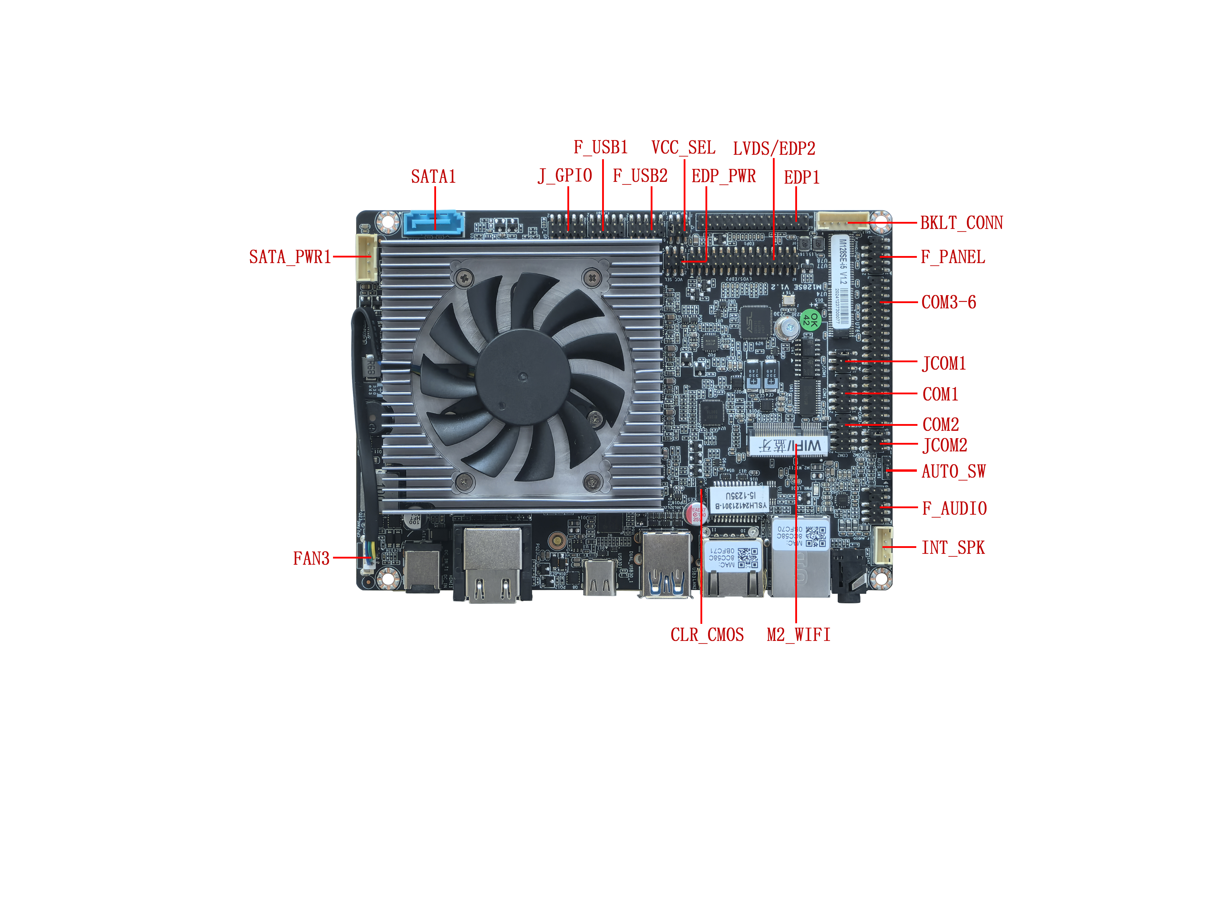 12세대 13세대 U/P/H i3, i5, i7, i9 4K HD-MI 2K VGA LVDS를 갖춘 3.5인치 마더보드(산업 제어 키오스크 다중 화면용)